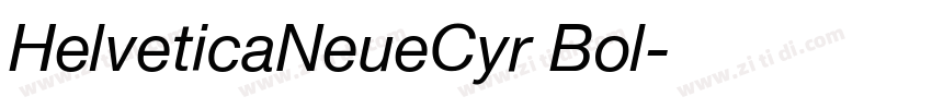 HelveticaNeueCyr Bol字体转换